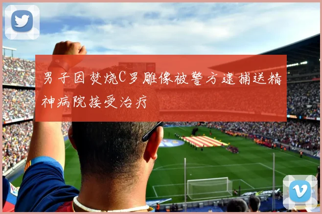 男子因焚烧C罗雕像被警方逮捕送精神病院接受治疗