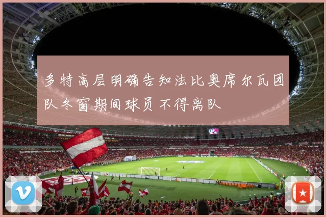 多特高层明确告知法比奥席尔瓦团队冬窗期间球员不得离队